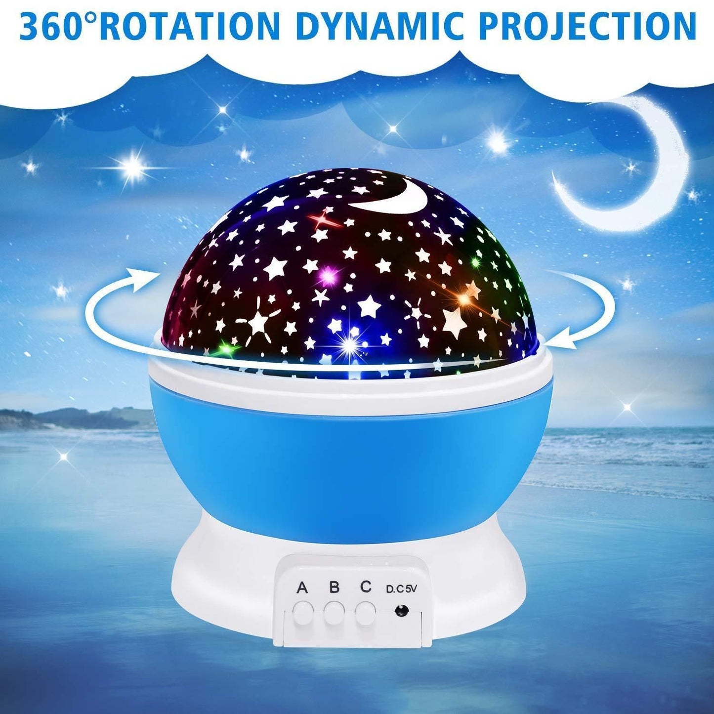 Color Changing Rotating Projection Lamp