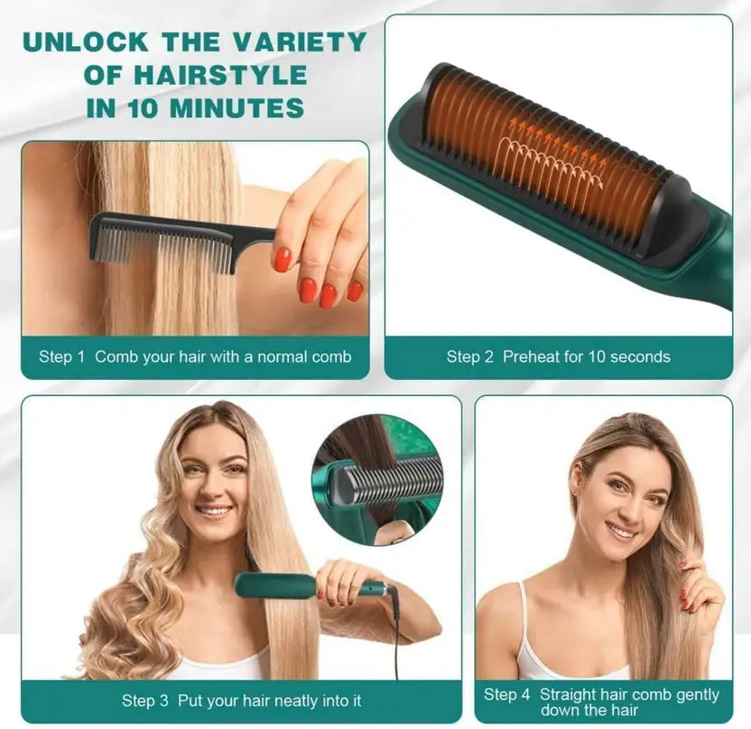Electric Hair Straightener Comb